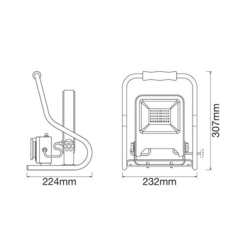 LEDVANCE työvalo R-Stand LED-rakennusvalaisin 30 W