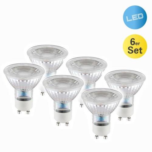 LED-heijastin GU10 4,6W 450lm lämmin valk. 6kpl