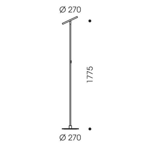 OLIGO Decent Max LED-lattiavalo, harjattu alumiini