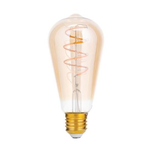 Rustiikki LED-lamppu E27 ST64 4W amber 2200K him.