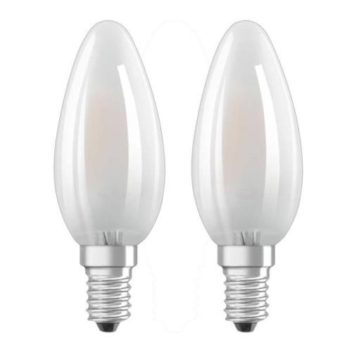 OSRAM-LED-kynttilälamppu E14 4W 2 kpl/pakkaus