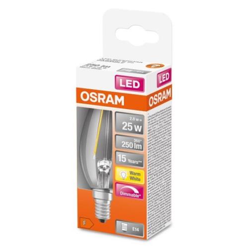 OSRAM LED-kynttilävalaisin E14 2.8W 827 himmennettävä kirkas