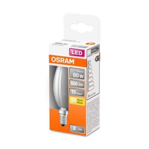 OSRAM-LED-kynttilä E14 Classic B 5,5W 2700K matta