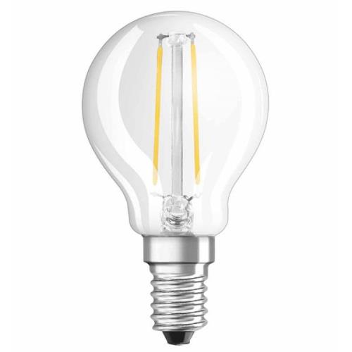 OSRAM-LED-lamppu E14 pisara 2,5W 827 retrofit