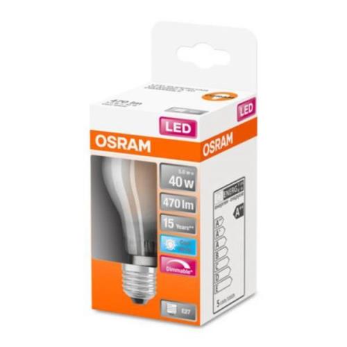 OSRAM Classic A LED-lamppu E27 5W 4 000K matta himmeä