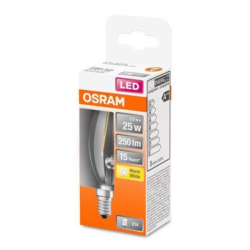 OSRAM Classic B-LED-lamppu E14 2,5W 2 700 K kirkas