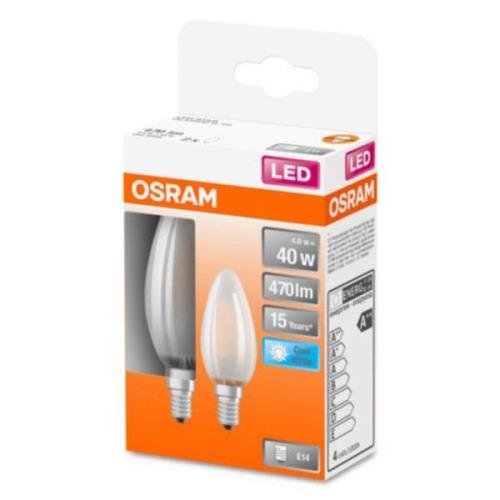 OSRAM Classic B -LED-lamppu E14 4W 4 000 K 2 kpl