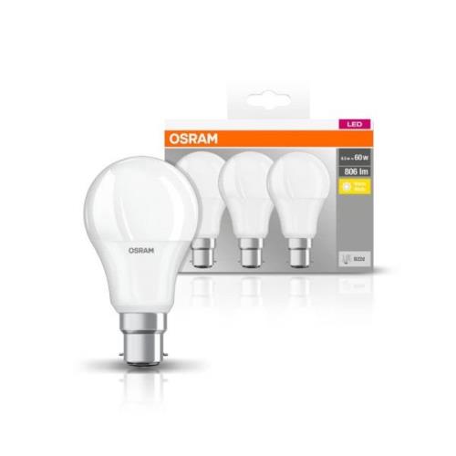 OSRAM-LED-lamppu Classic B22d 8,5W 2700K 806lm, 3