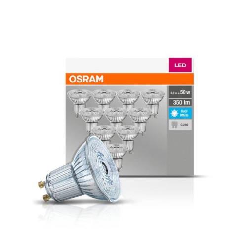 OSRAM-LED-heljastin GU10 4,3W 4000K 350lm 10 kpl