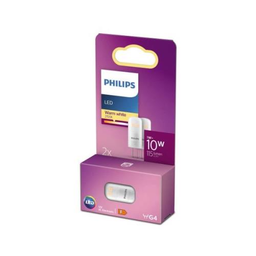 Philips kaksikantainen LED-lamppu G4 1W 827 2 kpl