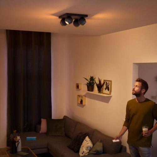 Philips Hue Buckram 4-lamppuinen, musta