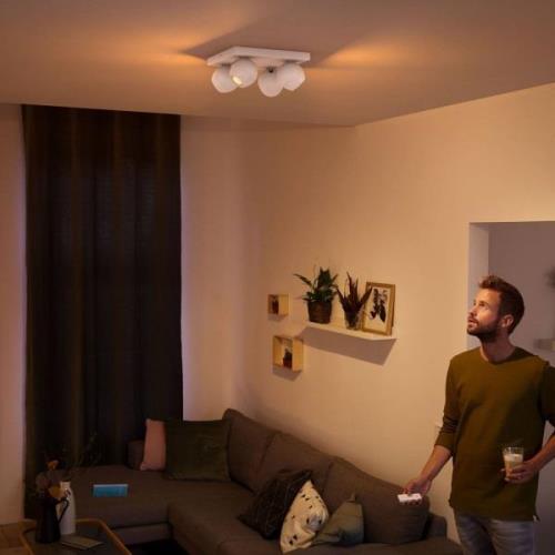 Philips Hue Buckram 4-lamppuinen, valkoinen