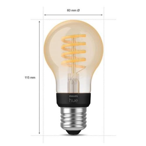 Philips Hue White Ambiance A60 Filament E27 7W