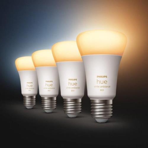 Philips Hue White Ambiance 6W 800lm E27, 4 kpl