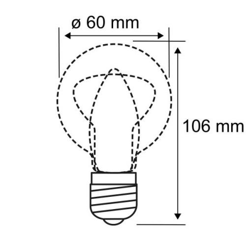 LED-lamppu E27 7W hehkulanka 2700K kirkas 2-pack 2-pack