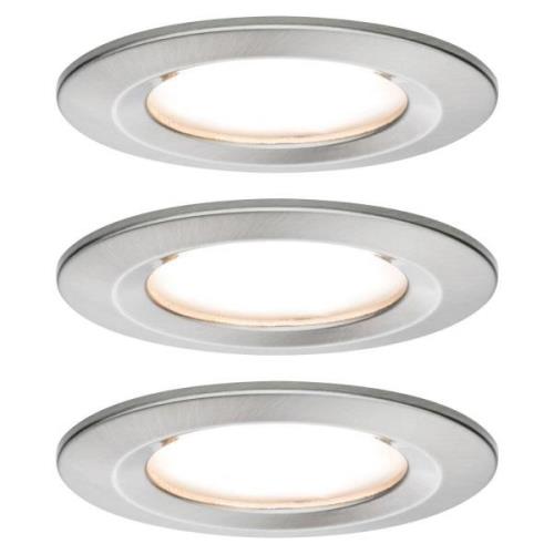 Paulmann Nova -LED-uppovalaisin 3 kpl, rauta