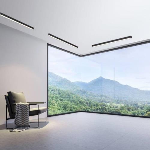 LED-kattovalaisin PURE Lines, 110 cm, antrasiitti, CCT, kaukosäädin