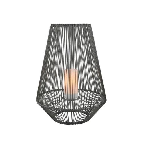 Mineros LED-aurinkopöytävalaisin, harmaa, korkeus 51 cm