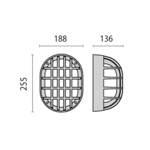 LED-seinävalo Eko+19/G metalli-antrasiitti 3000K