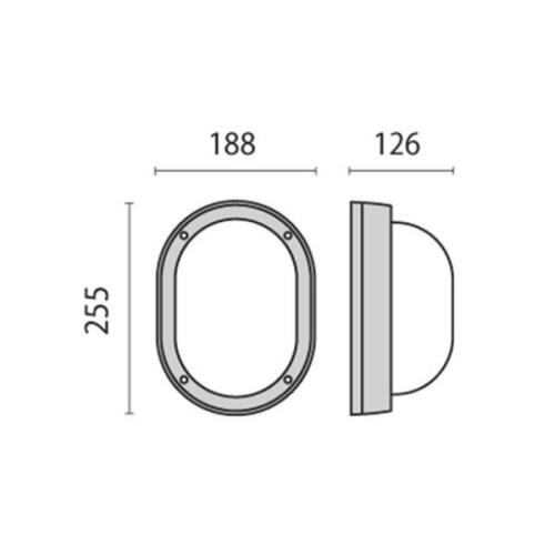 LED-ulkoseinävalaisin Eko+19 LED 3 000 K valkoinen