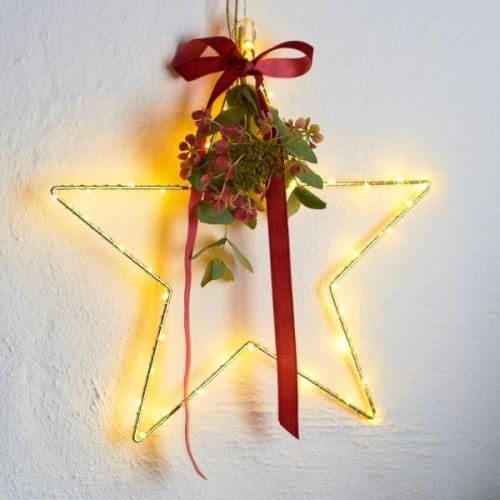 LED-koristetähti Liva Star, kultainen, Ø 30 cm