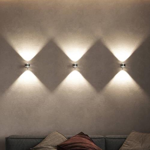 Puk Mini Wall+ LED, kirkkaat linssit, kromattu