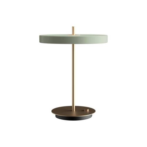 UMAGE LED-pöytävalaisin Asteria Table, USB, vaaleanvihreä/messinki