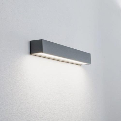 Arcchio LED-ulkoseinävalaisin Lengo, CCT, 50 cm, 1-valo, harmaa