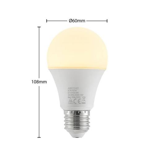 Arcchio LED-lamppu E27 A60 9,5W opaali 3000K 1055lm 1055lm