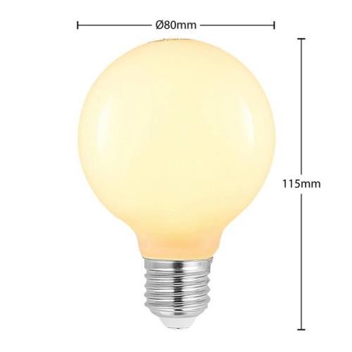 LED-lamppu E27 8W G80 2700K himmennettävä, opaali