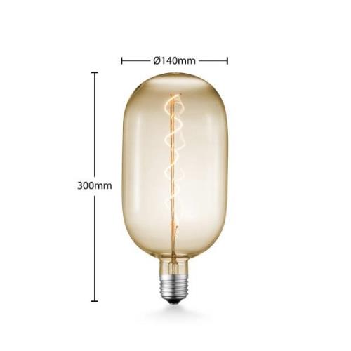 Lucande-LED-lamppu E27 T140 4W 2700 K meripihka