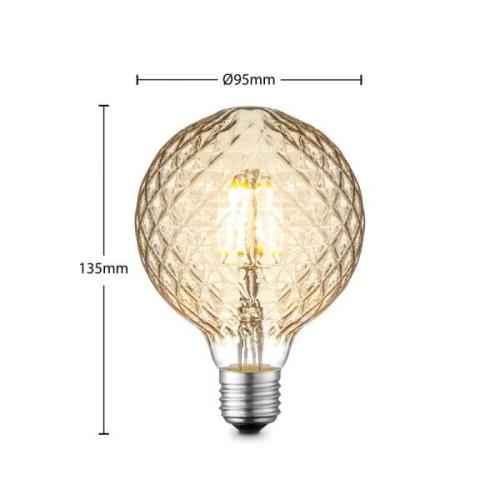 Lucande-LED-lamppu E27 G95 4W 2700 K meripihka