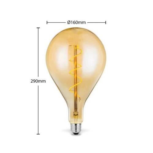 Lucande-LED-lamppu E27 A160 4W 2700 K meripihka