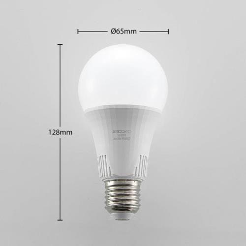 LED-lamppu E27 A65 15 W 3 000 K, 3-vaih. himmennys