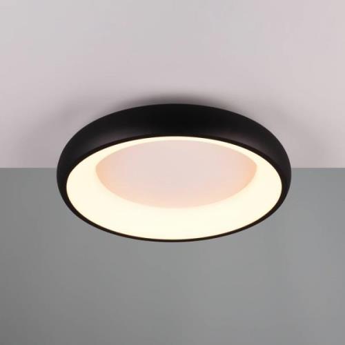 LED-kattovalaisin Cardona, Ø 46,5 cm, mattamusta, metalli CCT