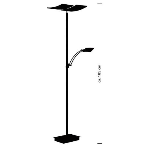 LED-lattiavalaisin Andy, 3-valo, antrasiitti, CCT, himmennin