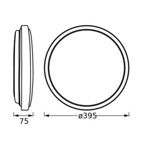 Ledvance Orbis London kattovalaisin Ø 40cm musta