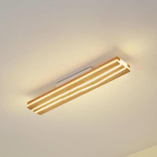 Lucande LED-kattovalaisin Silja, 13 W, puu, 100 cm