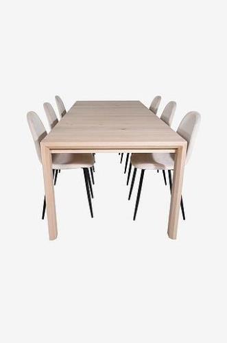 Ruokailuryhmä Slider ja ruokapöydän tuolit Polar, 6 kpl