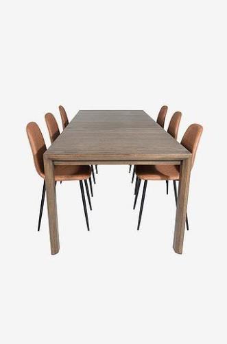 Ruokailuryhmä Slider ja ruokapöydän tuolit Polar, 6 kpl