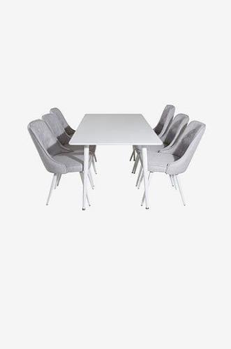 Ruokailuryhmä Polar ja ruokapöydän tuolit Velvet Deluxe, 6 kpl
