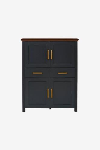 Loft24Highboard Marion 4 ovea/1 laatikkoHarmaaKaapit- Homeroom