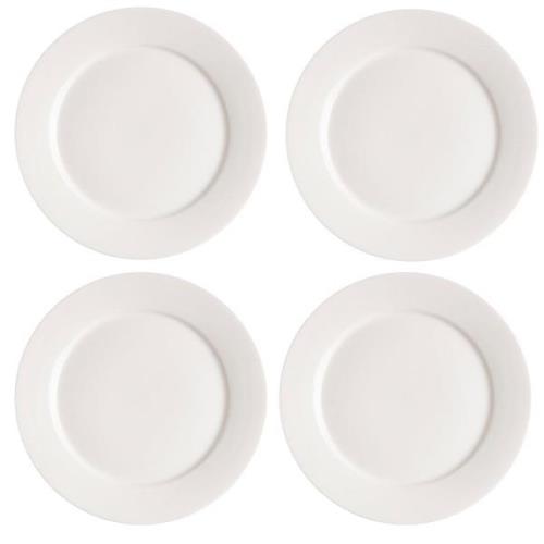 Scandi Living Kalk-lautanen 28 cm 4-pack valkoinen