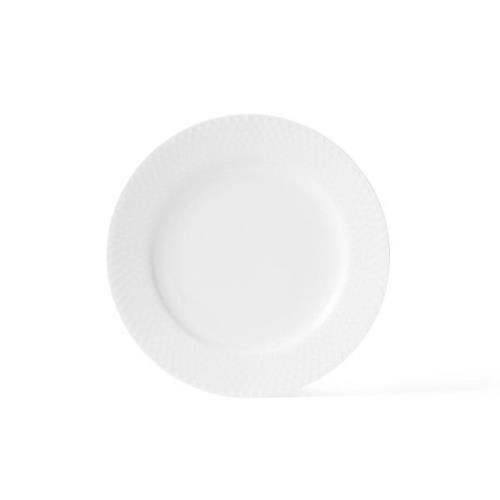Lyngby Porcelæn Rhombe lautanen, valkoinen Ø 21 cm