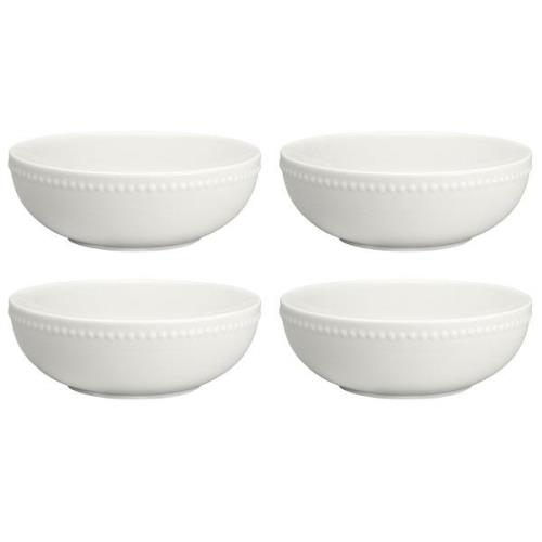 Scandi Living Dots aamiaiskulho 60 cl 4-pakkaus Kermanvalkoinen