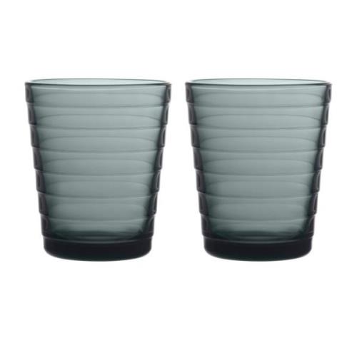 Iittala Aino Aalto juomalasi 2 kpl 22 cl Tummanharmaa