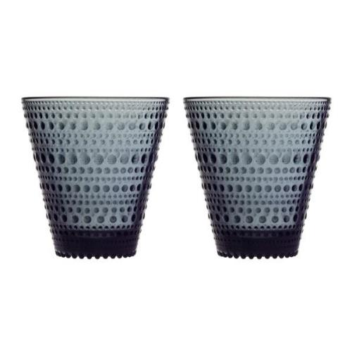 Iittala Kastehelmi juomalasi 30 cl 2 kpl Tummanharmaa