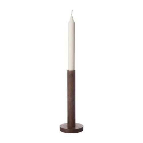 ERNST Ernst kynttilänjalka, puuta 20 cm Tummanruskea