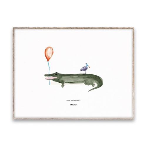 Paper Collective Coco the Crocodile -juliste 30 x 40 cm