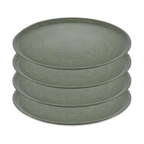 Koziol Connect lautanen Ø 25,5 cm 4-pakkaus Nature ash grey